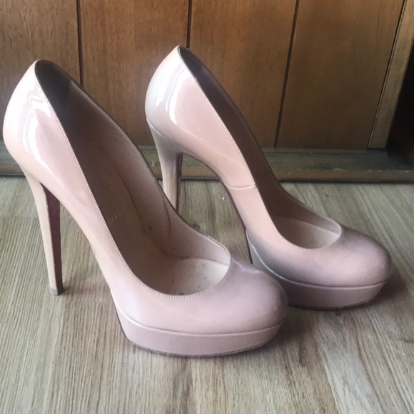 Patent Nude Christian Louboutin Bianca Pumps 39 - Picture 2 of 6
